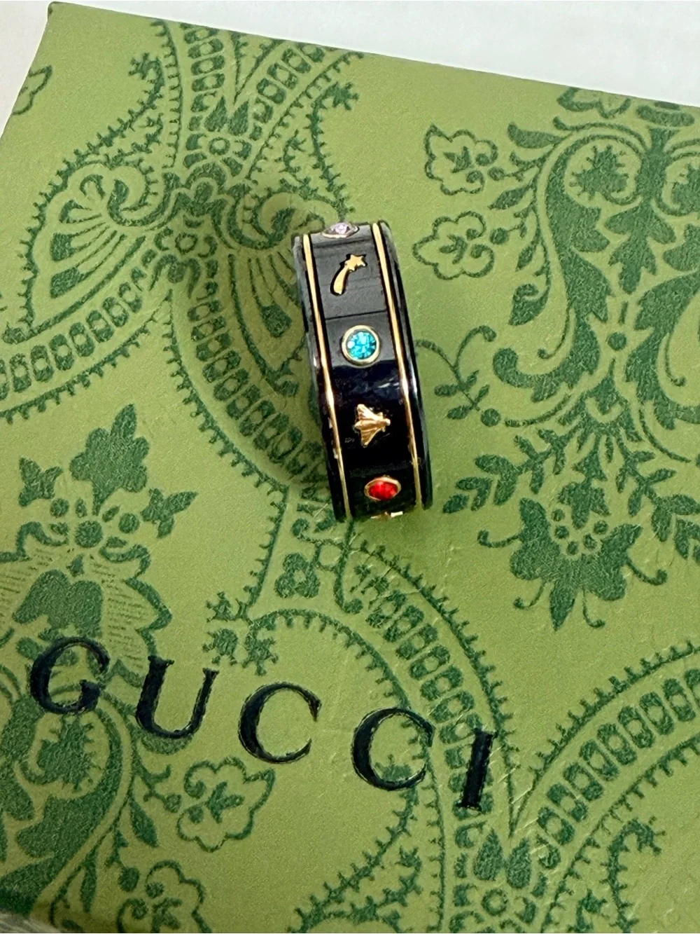 Gucci Icon Ring With Gem Stones